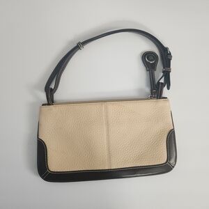 Dooney & Burke Tan And Brown Shoulder Bag